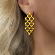 Labyrinth Lattice Earrings | Gold