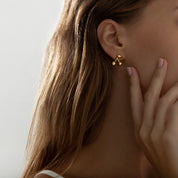 Sweet Cherry Stud Earrings | Gold