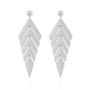 Éclat Chevron Statement Earrings | Silver