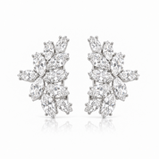 Meghan Cluster Earrings | Silver