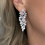 Siren Dramatic Statement Earrings | Silver