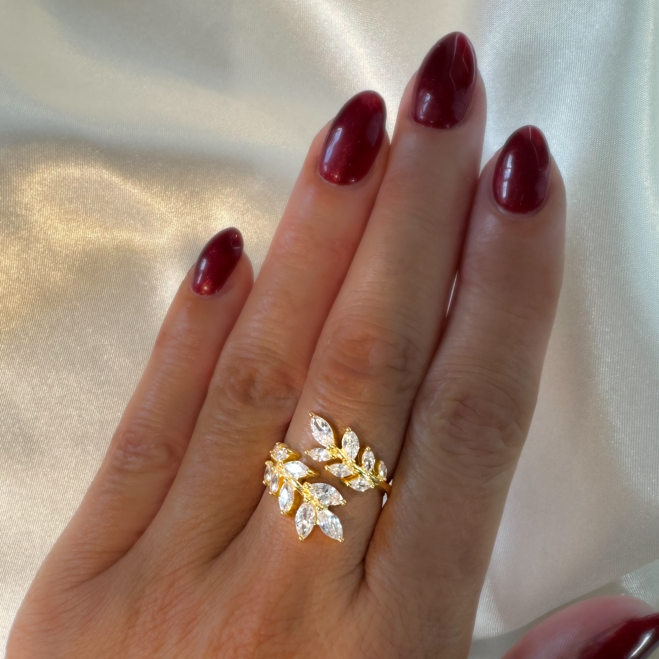 Leaf ring, ring set, ring duo, stacking rings, wedding ring, engagement ring, statement ring, cocktail ring, eternity ring, gold ring, promise ring