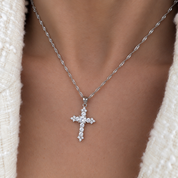 Cross Pendant Necklace | Silver