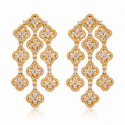 Clover Cascade Statement Earrings | Gold