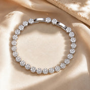 Fiora Halo Tennis Bracelet | Silver