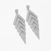 Éclat Chevron Statement Earrings | Silver