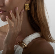 Thalassa Molten Statement Earrings | Gold