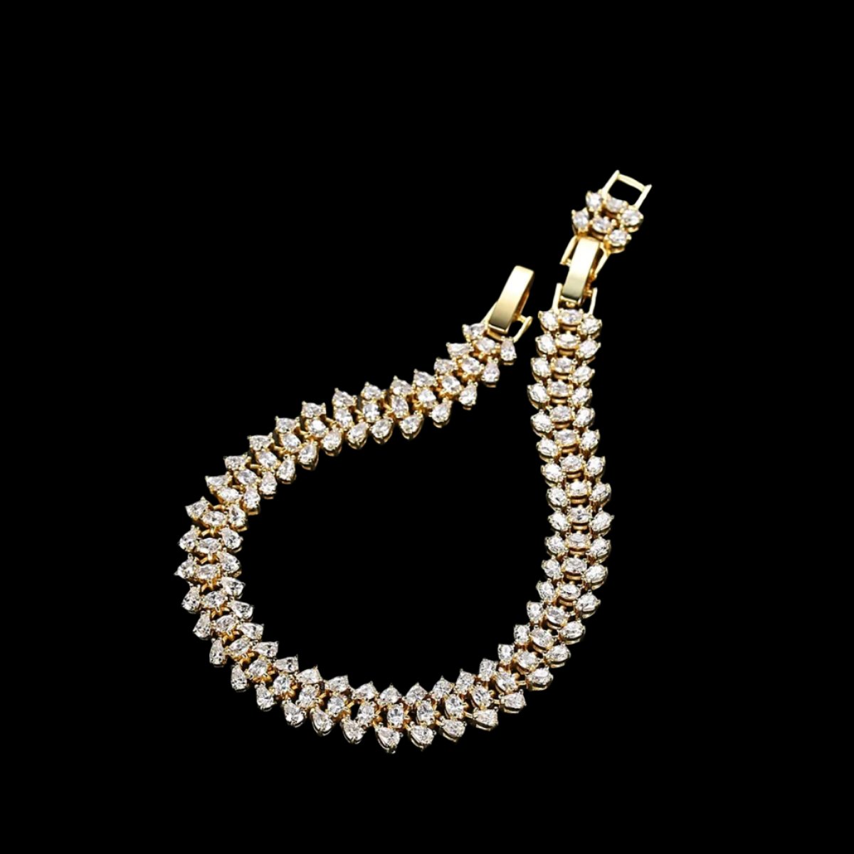 Gold bracelet, tennis bracelet, crystal bracelet, wedding bracelet, scatter bracelet, gold tennis bracelet