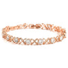 XOXO "Hugs And Kisses' Crystal Tennis Bracelet | Rose Gold