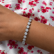 Fiora Halo Tennis Bracelet | Silver
