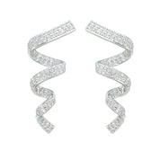 Tallulah Twisted Drop Earrings | Silver