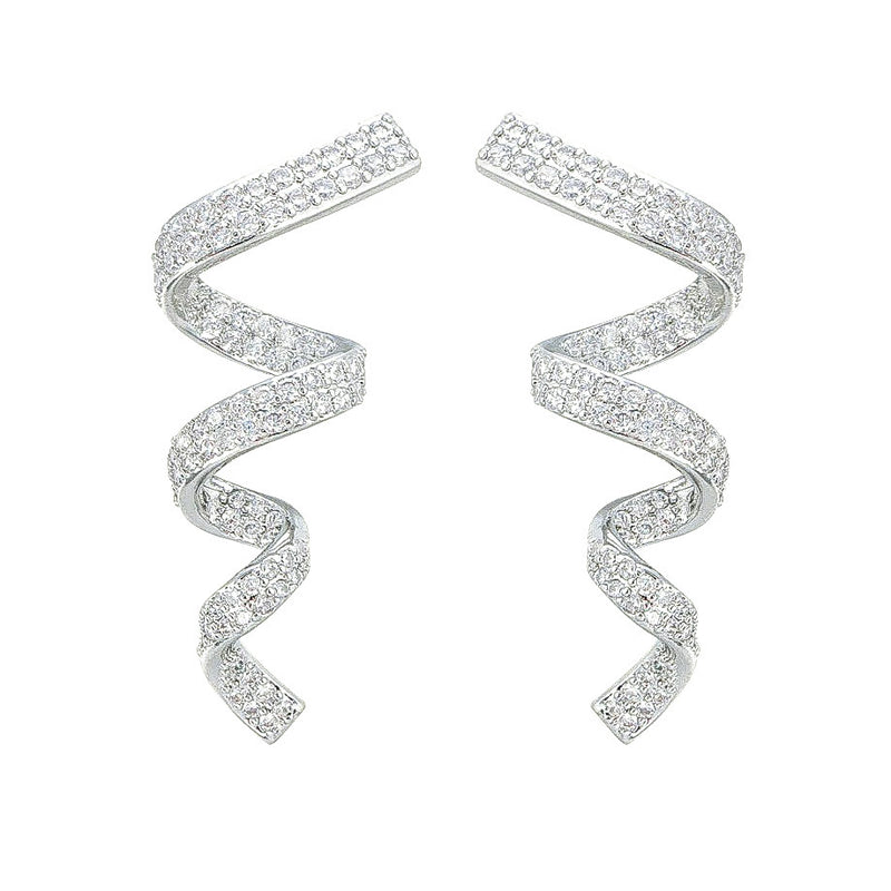 Tallulah Twisted Drop Earrings | Silver