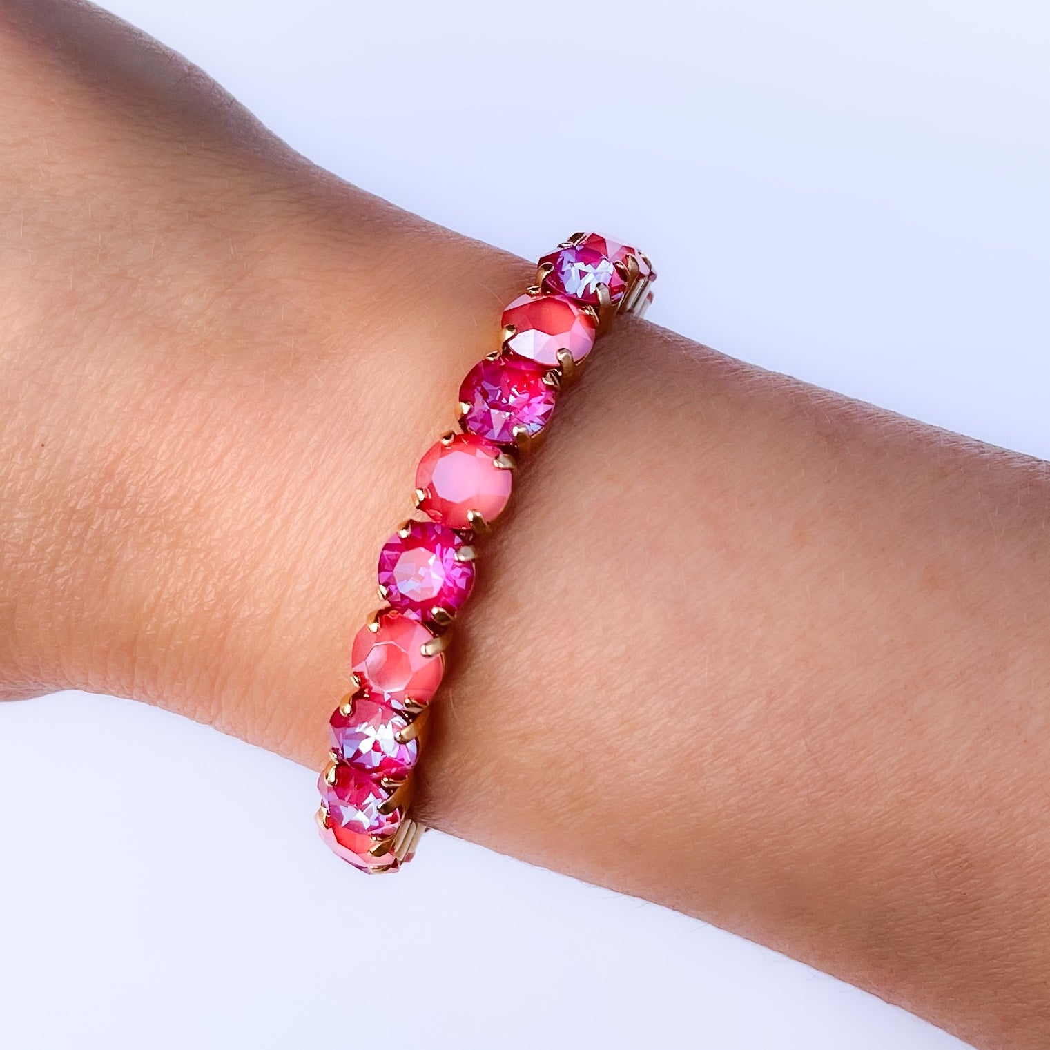 Paloma Gemstone Stretch Bracelet | Gold | Sunset