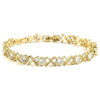 XOXO "Hugs And Kisses' Crystal Tennis Bracelet | Gold