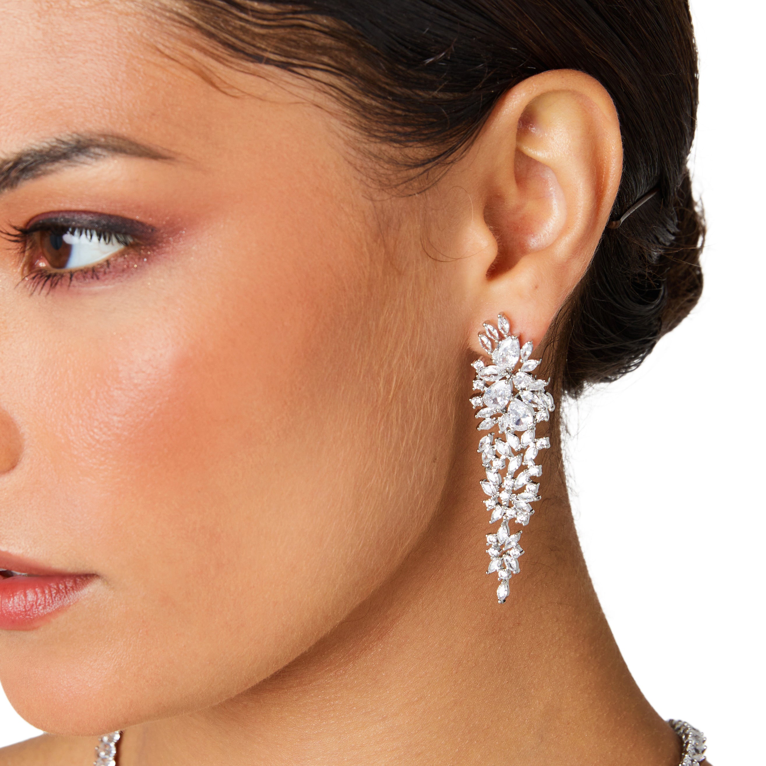 Starlet Supreme Statement Chandelier Earrings | Silver