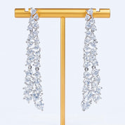 Falling Hearts Cascade Earrings | Silver