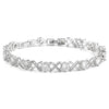 XOXO "Hugs And Kisses' Crystal Tennis Bracelet | Silver