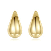 Elysia Teardrop Polished Earrings | Gold