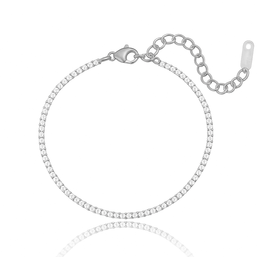 Dainty Tennis Bracelet | Silver