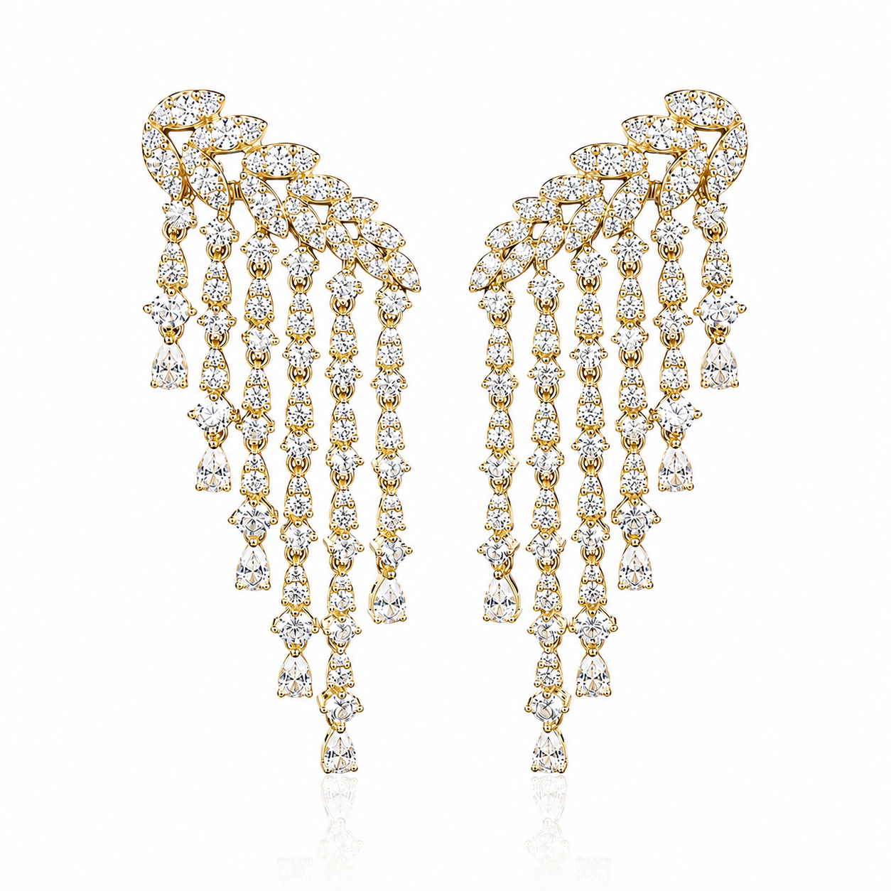 Lumi Graduating Cascading Earrings | Gold
