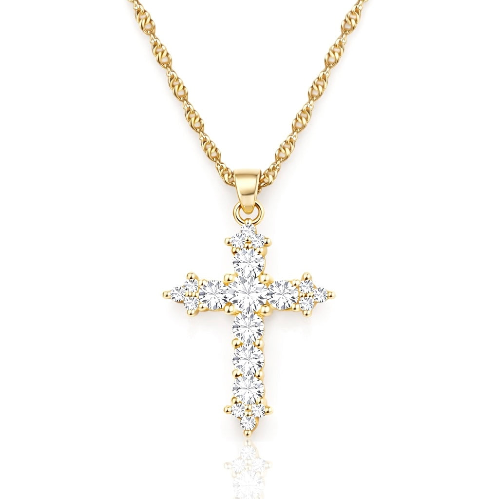 Cross Pendant Necklace | Gold