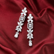 Fallon Long Drop Earrings | Silver