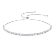 Classic Adjustable Tennis Necklace | Silver