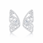 Butterfly Statement Earrings | Silver