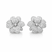 Rosita Pave Flower Earrings | Silver
