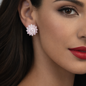 Julianna Cluster Earrings | Rose Gold