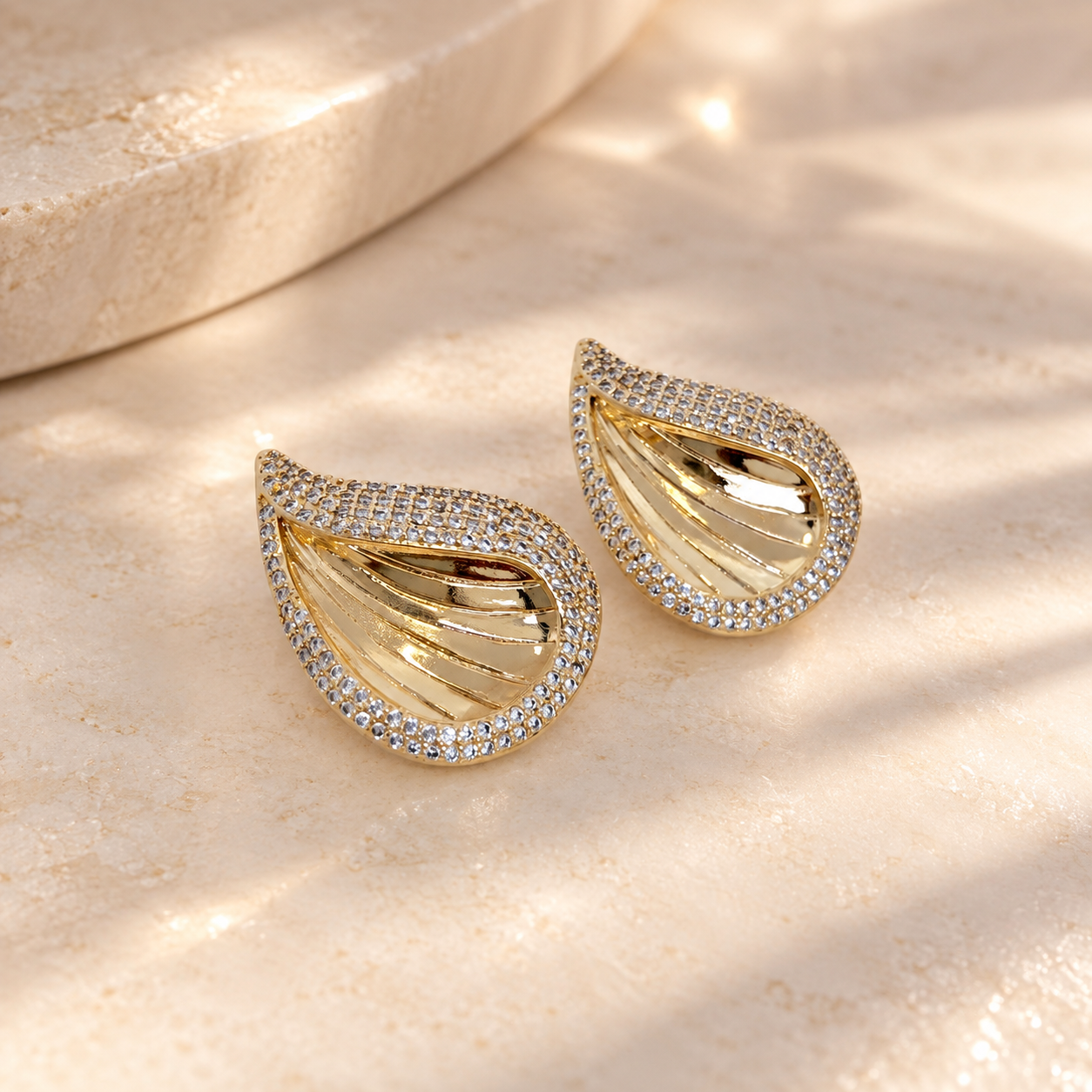 Gabriella Tear Drop Earrings | Gold