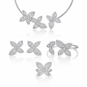 Moonlit Bloom Collar Set | Silver