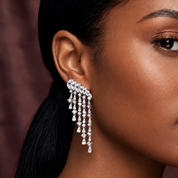 Lumi Graduating Cascading Earrings l Silver
