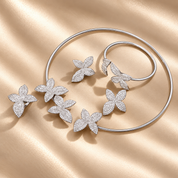 Moonlit Bloom Collar Set | Silver