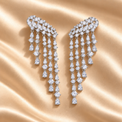 Lumi Graduating Cascading Earrings l Silver