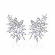 Firework Butterfly Statement Earrings | Silver