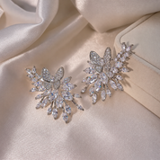 Firework Butterfly Statement Earrings | Silver