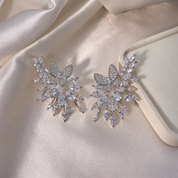 Firework Butterfly Statement Earrings | Silver