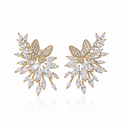 Firework Butterfly Statement Earrings | Gold