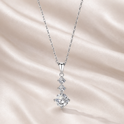 Crystal dainty drop wedding necklace