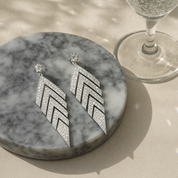 Éclat Chevron Statement Earrings | Silver
