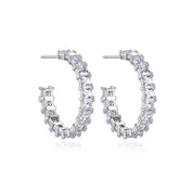 Ivana Hoop Earrings | Silver