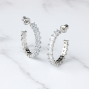 Ivana Hoop Earrings | Silver