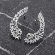 Angelique Ear Climber Earrings | Silver