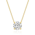 Solitaire Supreme Sparkle Pendant Necklace | Gold