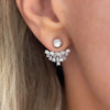 Ear jacket, ear cuff, ear climber, silver earring, party earrings, wedding earrings