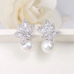 Silver earrings, pearl earrings, going out earrings, wedding earrings, drop earrings, party earrings, silver pearl earrings, pearl earrings, bridal earrings, statement earrings