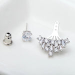 Ear jacket, ear cuff, ear climber, silver earring, party earrings, wedding earrings