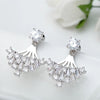 Ear jacket, ear cuff, ear climber, silver earring, party earrings, wedding earrings