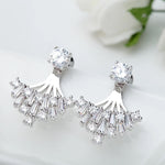 Ear jacket, ear cuff, ear climber, silver earring, party earrings, wedding earrings